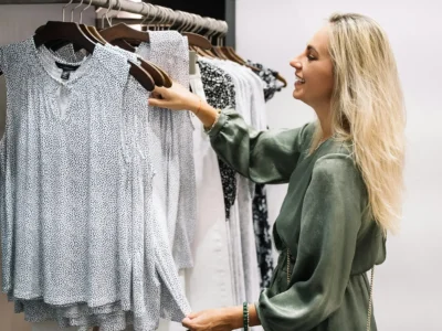 Használtruha vásárlás plázában